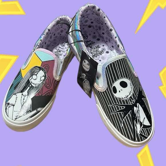 Disney Nightmare Before Christmas Women’sa Slip-Ons - Size W 8/ M 6.5 - Picture 1 of 8